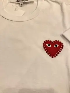 COMME des GARÇONS PLAY ラインストーン ハートTシャツ S