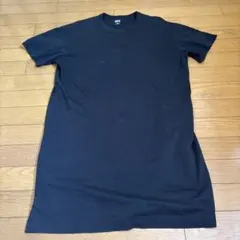 UNIQLO U 半袖 ひざ丈ワンピース ブラック Mのサムネイル