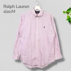 Ralph Lauren ラルフローレン ストライプシャツ ピンク Mサイズ