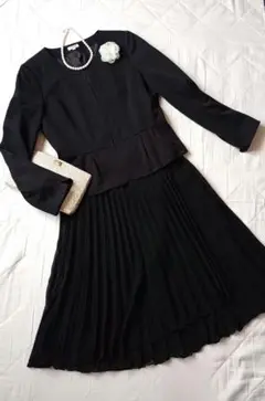極美品　persodea　クロスプラス　セレモニースーツ　ママスーツ　黒