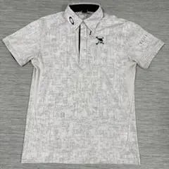 美品　OAKLEY SKULL 総柄　ゴルフポロシャツ