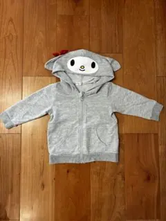 サンリオ　マイメロディー　フード付きトレーナー 90サイズ グレー