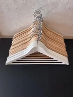 木製ハンガー 17本セット ナチュラル ホワイト