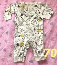 スヌーピー 長袖ロンパース⭐️70サイズ