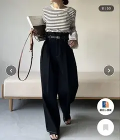 CAPRICIEUX LE'MAGE ベルト付きワイドパンツのサムネイル