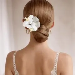 胡蝶蘭髪飾り ヘアアクセサリー 和装洋装 成人式振袖 卒業袴 結婚式 前撮り