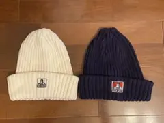 BEN DAVIS ネイビー　ホワイト ニット帽・ビーニー