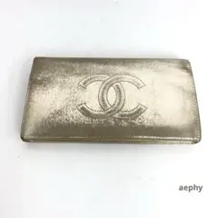 CHANEL シャネル 二つ折り 長財布 ゴールド ココマーク ロングウォレットのサムネイル