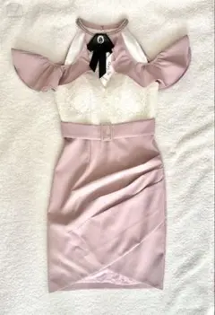 an オフショル キャバドレス M 新品未使用 タグ付 ピンク