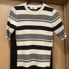 AZUL by MOUSSY ストライプ 半袖ニット M