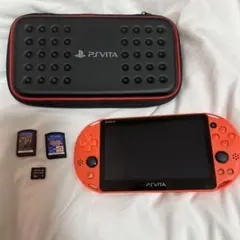 PS Vita 本体 オレンジ ケース Minecraft 太鼓の達人 付き