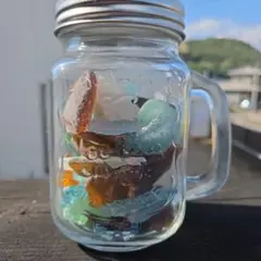 シーグラス ガラスジャー入り