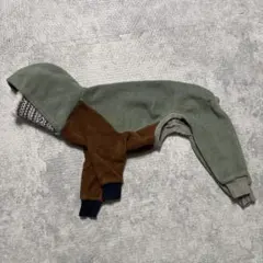 こりんちゃん様専用イタグレ服 フード付き フリースロンパース