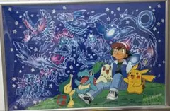 【完成品】ポケモン パズル 額入り 金銀 御三家 三犬 伝説ポケモンのサムネイル