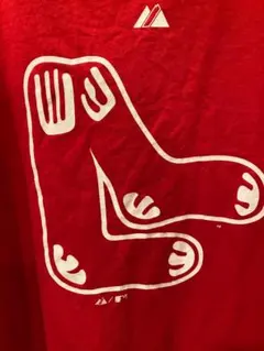 54 Majestic レッドソックス ロゴTシャツ XL 赤のサムネイル