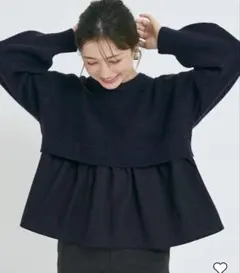 新品♡coca ドッキングギャザーニットトップス