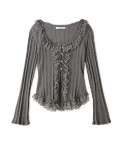 snidel Sustainableフリルニットプルオーバー