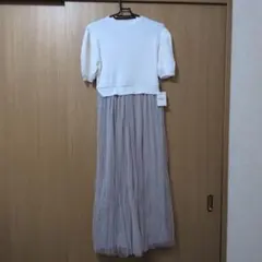 新品タグ付GRL 半袖ニットワンピース ロングワンピース