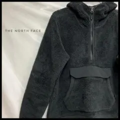 THE NORTH FACE ボアフリースパーカー ハーフジップ フーディー 黒