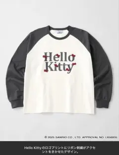 Hello Kitty ロゴプリント 長袖Tシャツ M 大人気