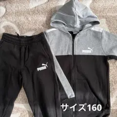 美品⭐︎PUMA スウェット上下セット 160cm グレー/ブラック