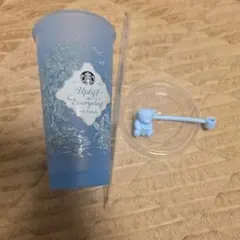 ミステリーカラーチェンジングリユーザブルコールドカップ　キャップベア　青　ブルー