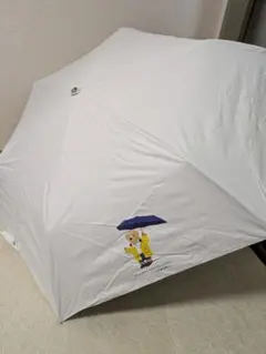 ポロラルフローレン 1級遮光 晴雨兼用 折りたたみ傘 ポロベア レインベア 白