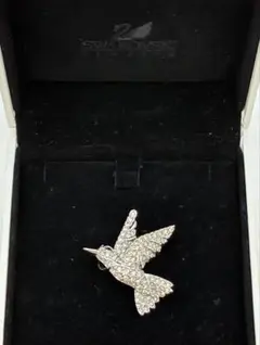 希少　スワロフスキー ブローチ ハチドリ 鳥 シルバー クリスタル [6]Yのサムネイル