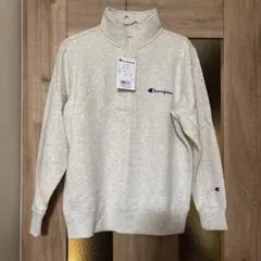 新品！Champion ハーフジップ スウェット オートミール M