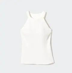 ユニクロ ホルターネックブラタンクトップ ホワイト サイズM