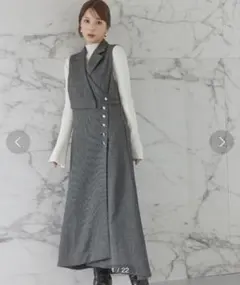 snidel ラップテーラードジャンパースカート