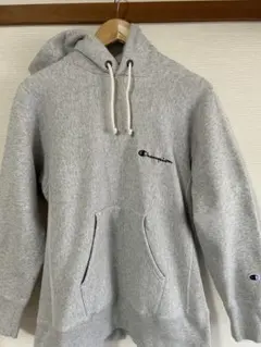Champion フード付きスウェット Mサイズ グレー　リバースイーブ