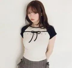トップス Alma ribbon tops ANDMARY】Amy ribbon tops