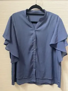 Ray Cassin 半袖ブラウス　ブルーのサムネイル