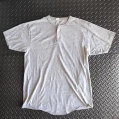 90s SOFEE ヘンリーネックT 杢グレー L〜XL usa製　袖シングルのサムネイル