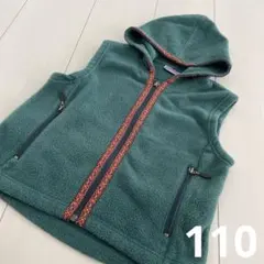 【美品】 northernfield フリースベスト110cm チロリアンテープ