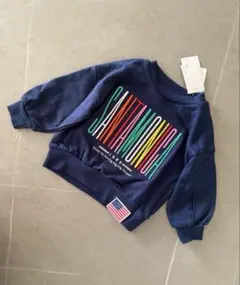 チマジロ　サンタモニカ 刺繍 トレーナー ネイビー 90 新品