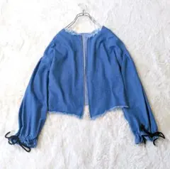 美品 JEANASIS ジーナシス クラッシュデニム 前後2WAY クロップドのサムネイル