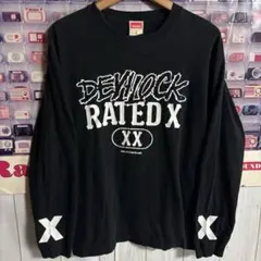 希少00s DEVILOCK RATED X両面ロゴ袖プリ長袖TシャツロンT裏原のサムネイル