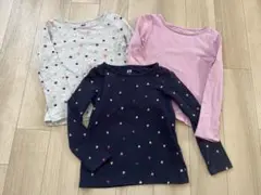 H&M 長袖 トップス 薄手 長袖カットソー ロンT 3枚セット 100