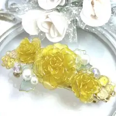 モッコウバラのバレッタ