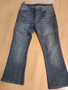 ダークグレー Gパン後 花柄刺繍