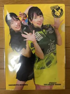 坂本詩緒里プロ&坂本桃夏選手　クリアファイル＋ミニ色紙