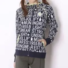 フード付き文字プリントジャケット　Munsingwea