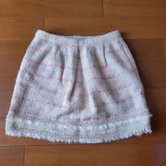 ラメ入りツイードミニスカート