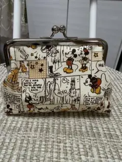 ディズニー ミッキー＆ミニーコミック柄がま口