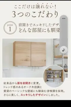 【saki × ベルメゾン】壁掛けラック ホチキスでかけられるキャビネットのサムネイル