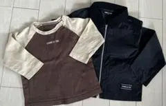 キッズ　COMME CA ISM 長袖アウター&長袖Tシャツ　2枚セット