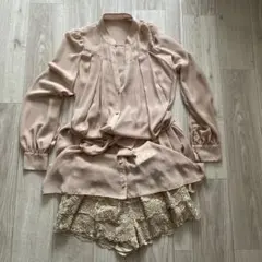 シフォンブラウス♡レースショートパンツのサムネイル