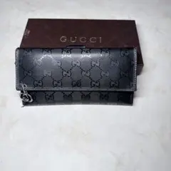 GUCCI 長財布 GGインプリメ ラウンド 黒のサムネイル